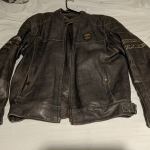 Rare Retro Triumph Leather Motorcycle Jacket